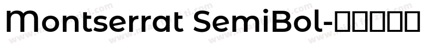 Montserrat SemiBol字体转换